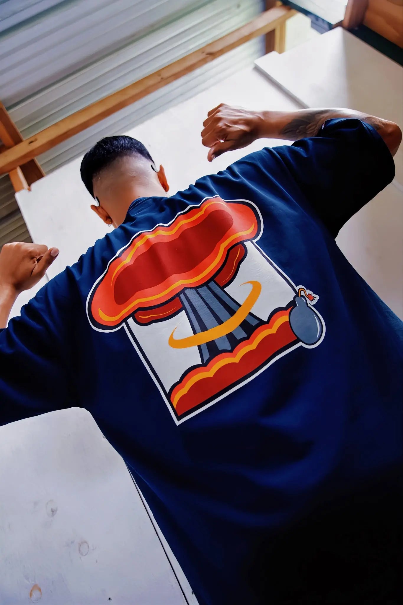 Swagy Brand “Night Nuclear” Graphic Tee – Blue Swagy Brand